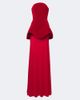 David Koma David Koma Peplum strapless gown - 1