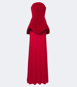 David Koma David Koma Peplum strapless gown
