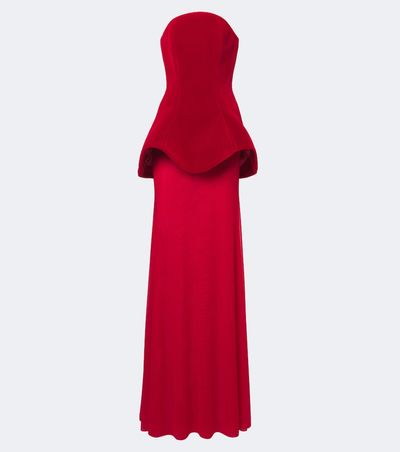 David Koma David Koma Peplum strapless gown