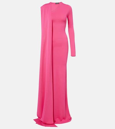 David Koma David Koma Scarf-detail jersey gown