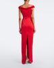 David Koma David Koma Velvet-trimmed off-shoulder satin gown - 5