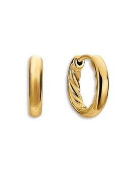 David Yurman 2MM Mercer Huggie Earrings 18K, 3/4 In