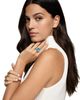 David Yurman Albion Ring in Sterling Silver with Blue Topaz and Diamonds, 15mm - 2