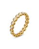 David Yurman Bezel Set Band Ring in 18K Yellow Gold with Diamonds, 3.7mm - 3