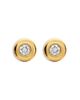 David Yurman Bezel Set Stud Earrings in 18K Yellow Gold with Diamonds, 6.4mm - 1