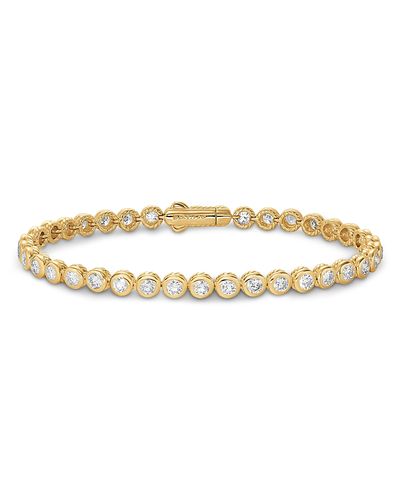 David Yurman Bezel Set Tennis Bracelet in 18K Yellow Gold with Diamonds, 4.7mm