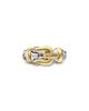 David Yurman Buckle Ring in Sterling Silver with 14K Yellow Gold 10.4mm - 3