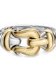 David Yurman Buckle Ring in Sterling Silver with 14K Yellow Gold 10.4mm - 5