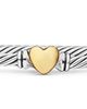 David Yurman Cable Collectibles Heart Bracelet in Sterling Silver with 18K Yellow Gold, 3mm - 6
