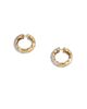 David Yurman David Yurman 18K Yellow Gold Cable Edge Hoop Earrings with Diamonds - 2