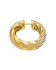 David Yurman David Yurman 18K Yellow Gold Cable Edge Hoop Earrings with Diamonds - 4