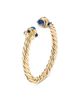 David Yurman David Yurman 18K Yellow Gold Renaissance Blue Sapphire Ring - 3