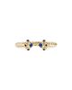 David Yurman David Yurman 18K Yellow Gold Renaissance Blue Sapphire Ring - 4