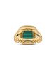 David Yurman David Yurman Albion Ring in 18K Yellow Gold with Malachite and Diamonds, 11mm - 6