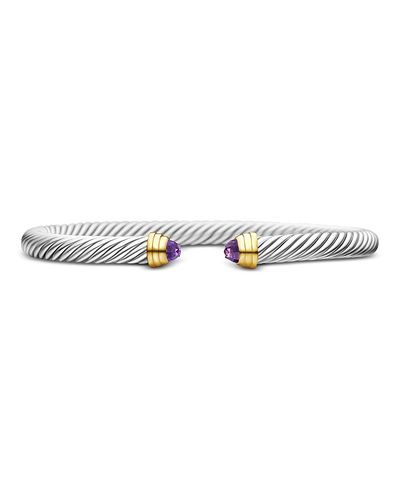 David Yurman David Yurman Cable Classics Bracelet with Amethyst and Gold