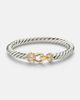 David Yurman David Yurman Cable FlexÂ® Buckle sterling silver and 14kt gold bracelet with diamonds - 1