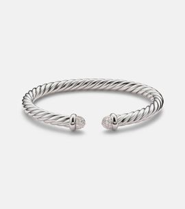 David Yurman David Yurman Cable FlexÂ® sterling silver cuff bracelet with diamonds