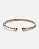 David Yurman David Yurman Cablespira® Flex 18kt gold cuff bracelet with garnets and diamonds - 1