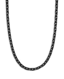 David Yurman David Yurman Chain Link Narrow Necklace with Black Titanium, 26