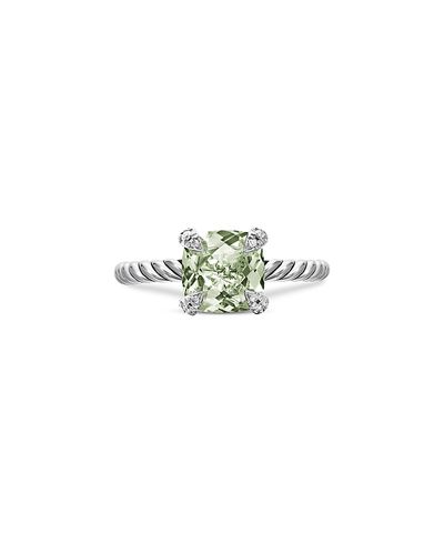 David Yurman David Yurman Chatelaine Ring with Prasiolite and Diamonds