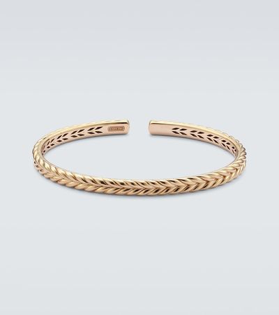 David Yurman David Yurman Chevron 18kt gold cuff bracelet