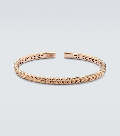 David Yurman David Yurman Chevron 18kt rose gold cuff bracelet