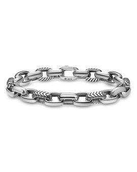 David Yurman David Yurman Chevron Oval Link Bracelet in Sterling Silver, 10mm