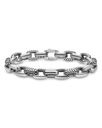 David Yurman David Yurman Chevron Oval Link Bracelet in Sterling Silver, 10mm