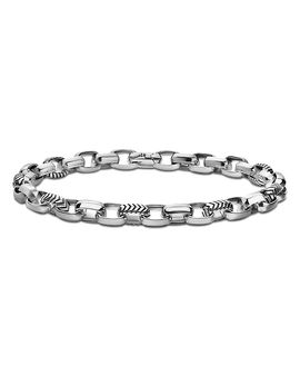 David Yurman David Yurman Chevron Oval Link Bracelet in Sterling Silver, 7mm