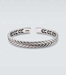 David Yurman David Yurman Chevron sterling silver cuff bracelet