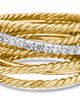 David Yurman David Yurman Crossover Wide Ring with Diamonds in Gold - 6