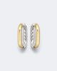 David Yurman David Yurman DY Madison® sterling silver and 14kt gold hoop earrings - 1