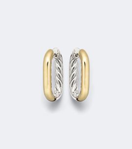David Yurman David Yurman DY Madison® sterling silver and 14kt gold hoop earrings