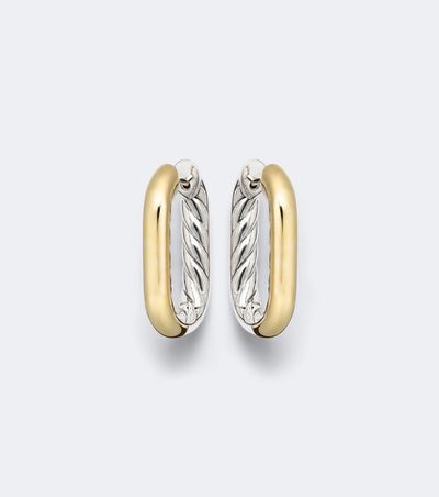 David Yurman David Yurman DY Madison® sterling silver and 14kt gold hoop earrings