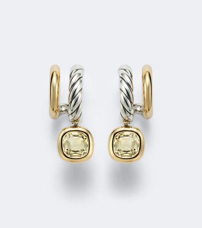 David Yurman David Yurman DY Mercer® 18kt gold and sterling silver drop earrings with citrines