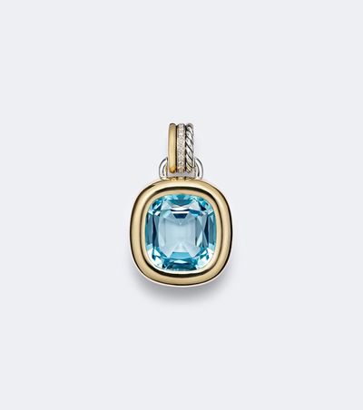 David Yurman David Yurman DY Mercer® 18kt gold and sterling silver pendant with topaz and diamonds