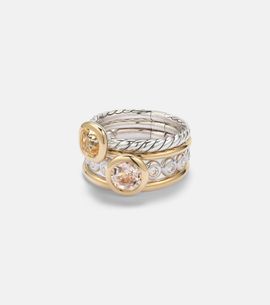 David Yurman David Yurman DY MercerÂ® 18kt gold and sterling silver ring with gemstones