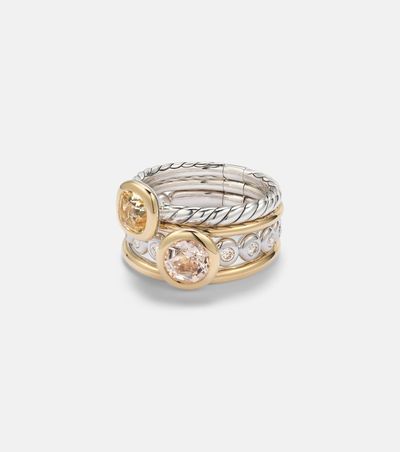 David Yurman David Yurman DY MercerÂ® 18kt gold and sterling silver ring with gemstones