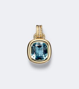 David Yurman David Yurman DY Mercer® 18kt gold pendant with topaz and diamonds