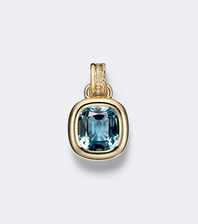 David Yurman David Yurman DY Mercer® 18kt gold pendant with topaz and diamonds