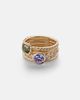 David Yurman David Yurman DY MercerÂ® 18kt gold ring with gemstones - 1