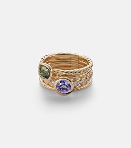 David Yurman David Yurman DY MercerÂ® 18kt gold ring with gemstones