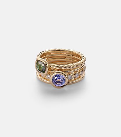 David Yurman David Yurman DY MercerÂ® 18kt gold ring with gemstones