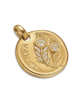 David Yurman David Yurman Hera Medallion Amulet in 18K Yellow Gold with Diamonds, 28.3mm