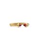 David Yurman David Yurman Micro Cablespira Flex Open Ring in 18K Yellow Gold with Rhodolite Garnets, 2.5mm - 1