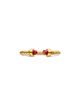 David Yurman David Yurman Micro Cablespira Flex Open Ring in 18K Yellow Gold with Rhodolite Garnets, 2.5mm - 3