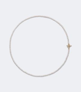 David Yurman David Yurman Pearl Classics Petite 18kt gold necklace with freshwater pearls and diamonds