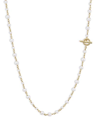 David Yurman David Yurman Pearl Classics Toggle Chain Necklace in 18K Yellow Gold, 4.5mm