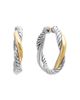 David Yurman David Yurman Petite Infinity Hoop Earrings in Sterling Silver with 14K Yellow Gold - 1