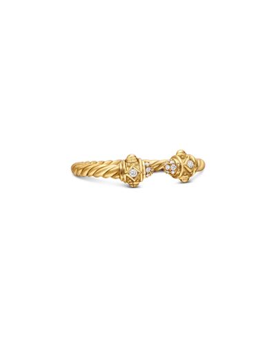 David Yurman David Yurman Renaissance Ring in 18K Yellow Gold with Diamonds, 5.5